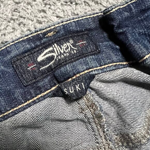Silver Jeans Womens 18 /27 (36x27) Suki Ankle Skinny Western Thick Stitch - Picture 5 of 11
